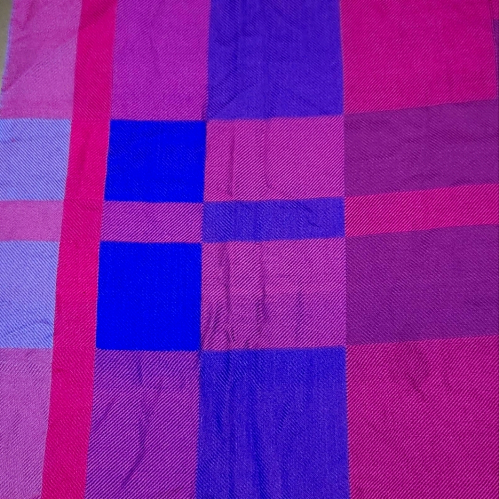 purple plaid shawl large scarf